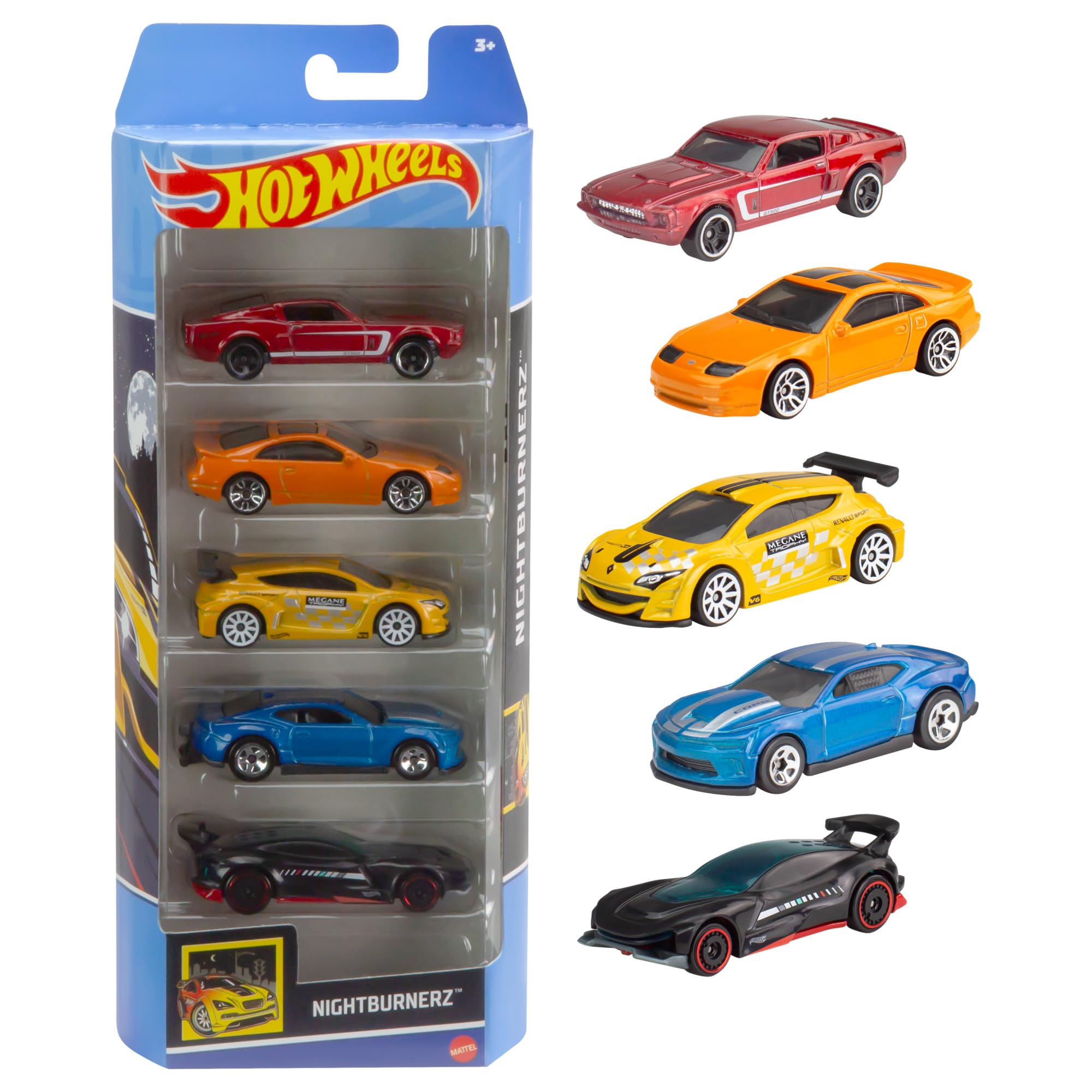 Hot Wheels 1:64 Scale Die-Cast Toy Cars 5-Pack, Set of 5 Toy Race Cars, Hot Rods, Character Cars, Rescue or Pick-Up Trucks (Styles May Vary) - Image 3