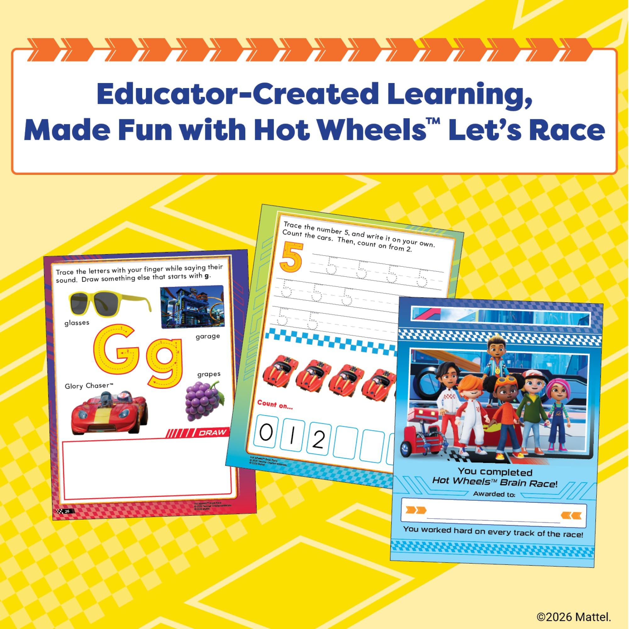 Hot Wheels Brain Race PreK Workbook - Image 3