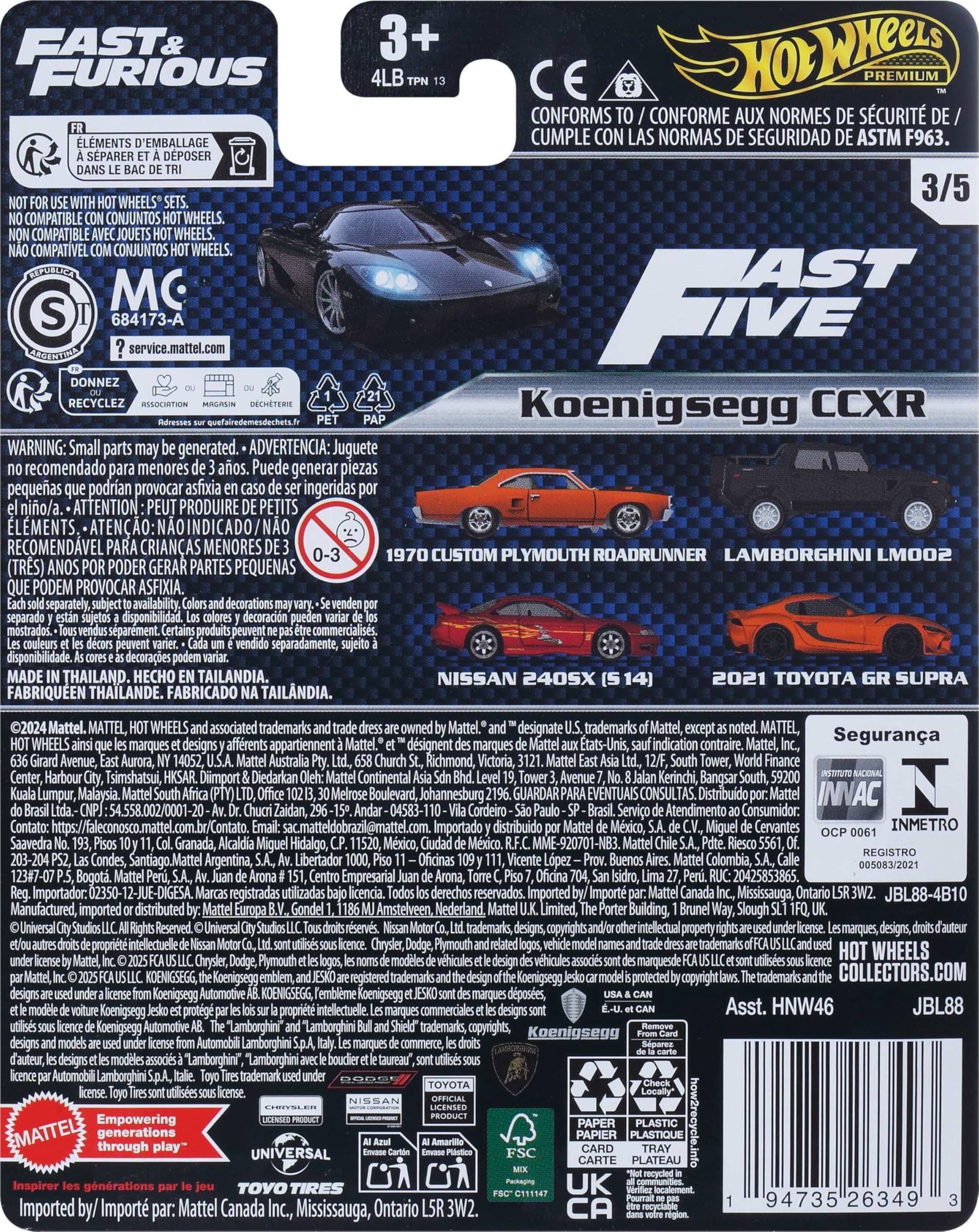 Hot Wheels Cars, Premium Fast & Furious 1:64 Scale Die-Cast Car for Collectors Inspired by Fast & Furious Movie Franchise - Image 6
