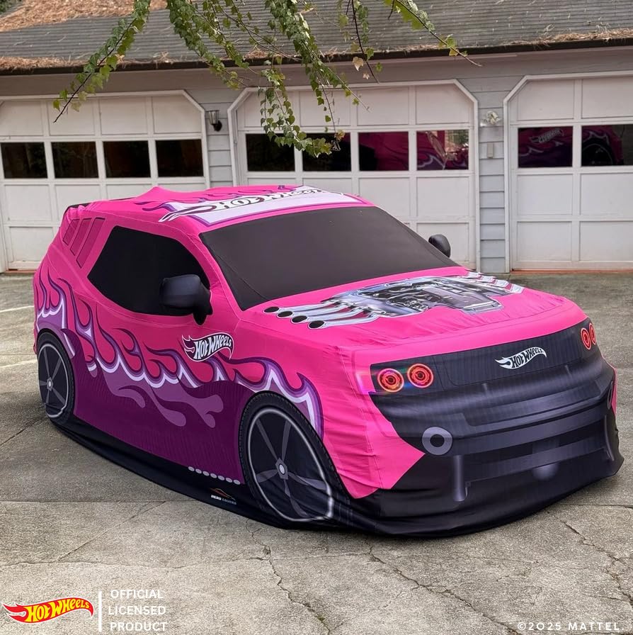 Hot Wheels I Custom Car Cover, Made-to-Order I by Hero Covers I Custom Made to fit Your Vehicle, Decorative Automotive Protection Cover I Outdoor and Indoor Cover I Bag I Rodger Dodger Pink Car Cover - Image 3