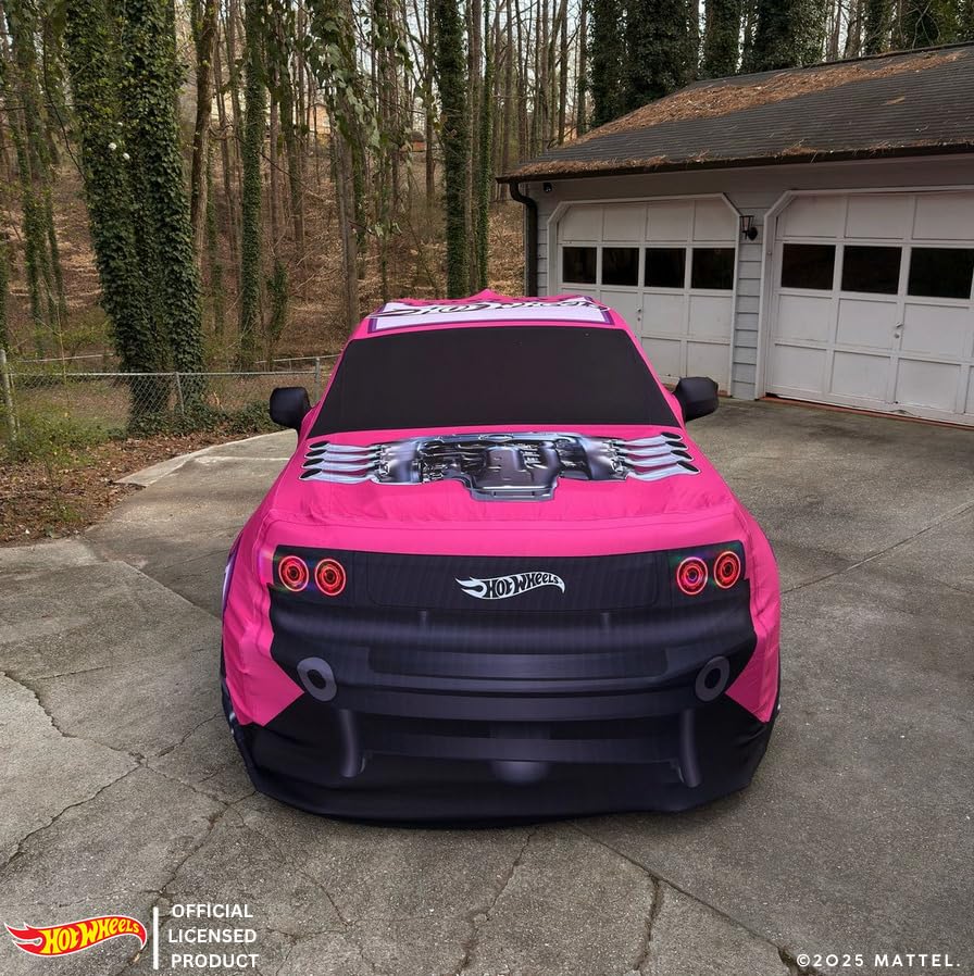 Hot Wheels I Custom Car Cover, Made-to-Order I by Hero Covers I Custom Made to fit Your Vehicle, Decorative Automotive Protection Cover I Outdoor and Indoor Cover I Bag I Rodger Dodger Pink Car Cover - Image 5