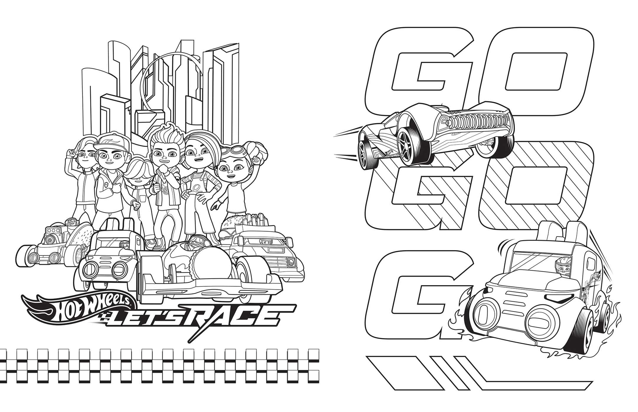 Hot Wheels: Let's Race Giant Coloring Book - Image 3