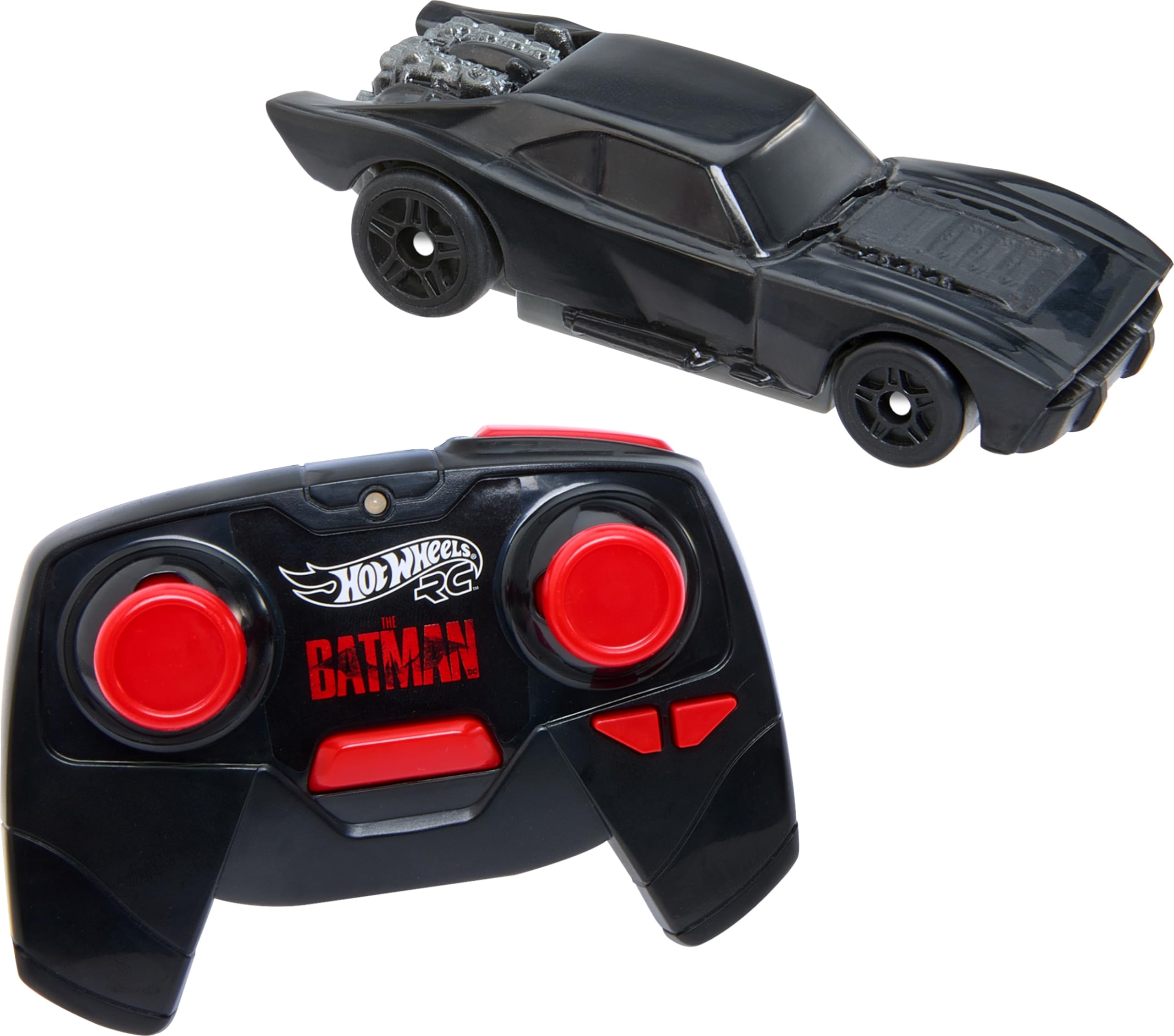 Hot Wheels RC Batmobile from The Batman Movie in 1:64 Scale, Remote-Control Toy Car, Works On & Off Track - Image 4