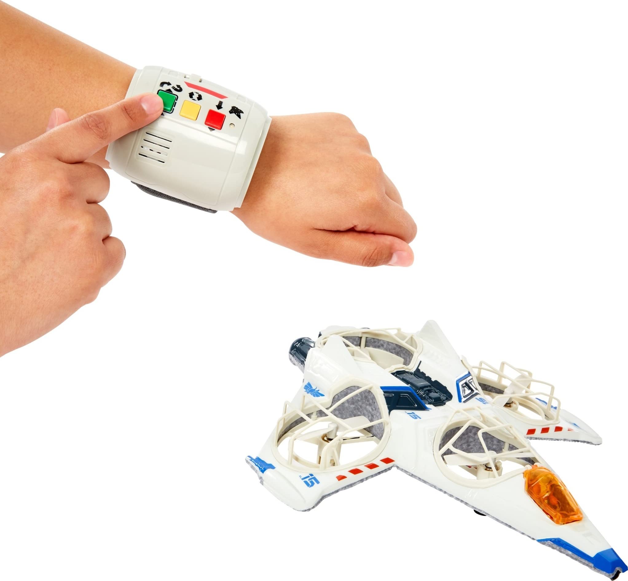 Hot Wheels RC Mattel Disney and Pixar Lightyear Spaceship with Buzz Lightyear Action Figure, Remote Control Drone - Image 3