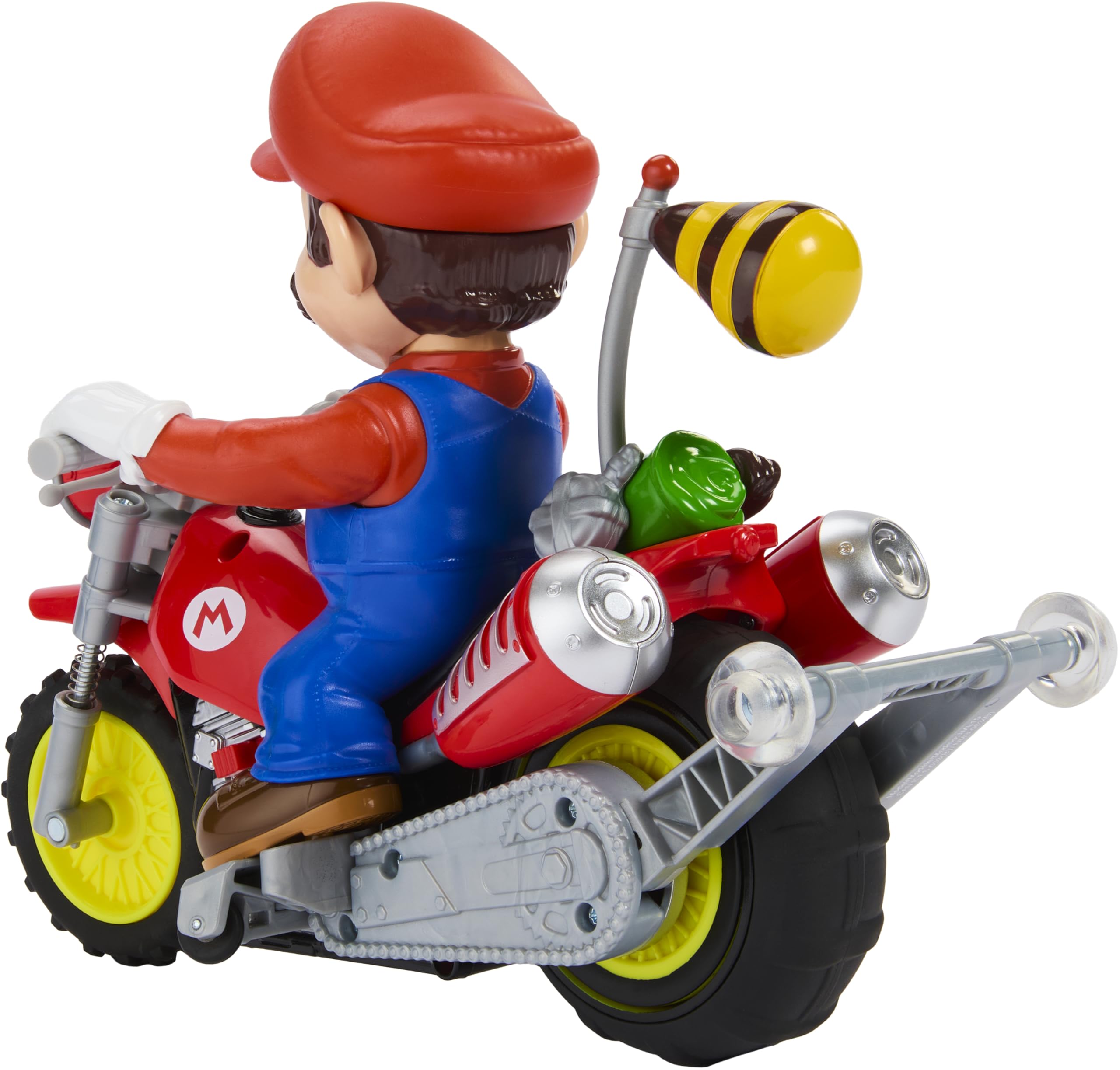 Hot Wheels RC Motorcycle, Remote-Controlled Mario Wheelie Motocross RC from The Super Mario Galaxy Movie with Hero Figure - Image 5