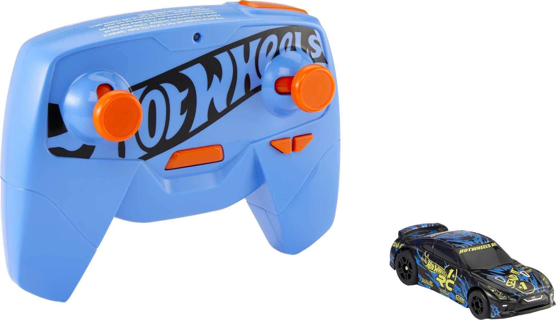 Hot Wheels RC Toy Car, Remote-Control Nissan GTR in 1:64 Scale, Works On- & Off-Track - Image 3