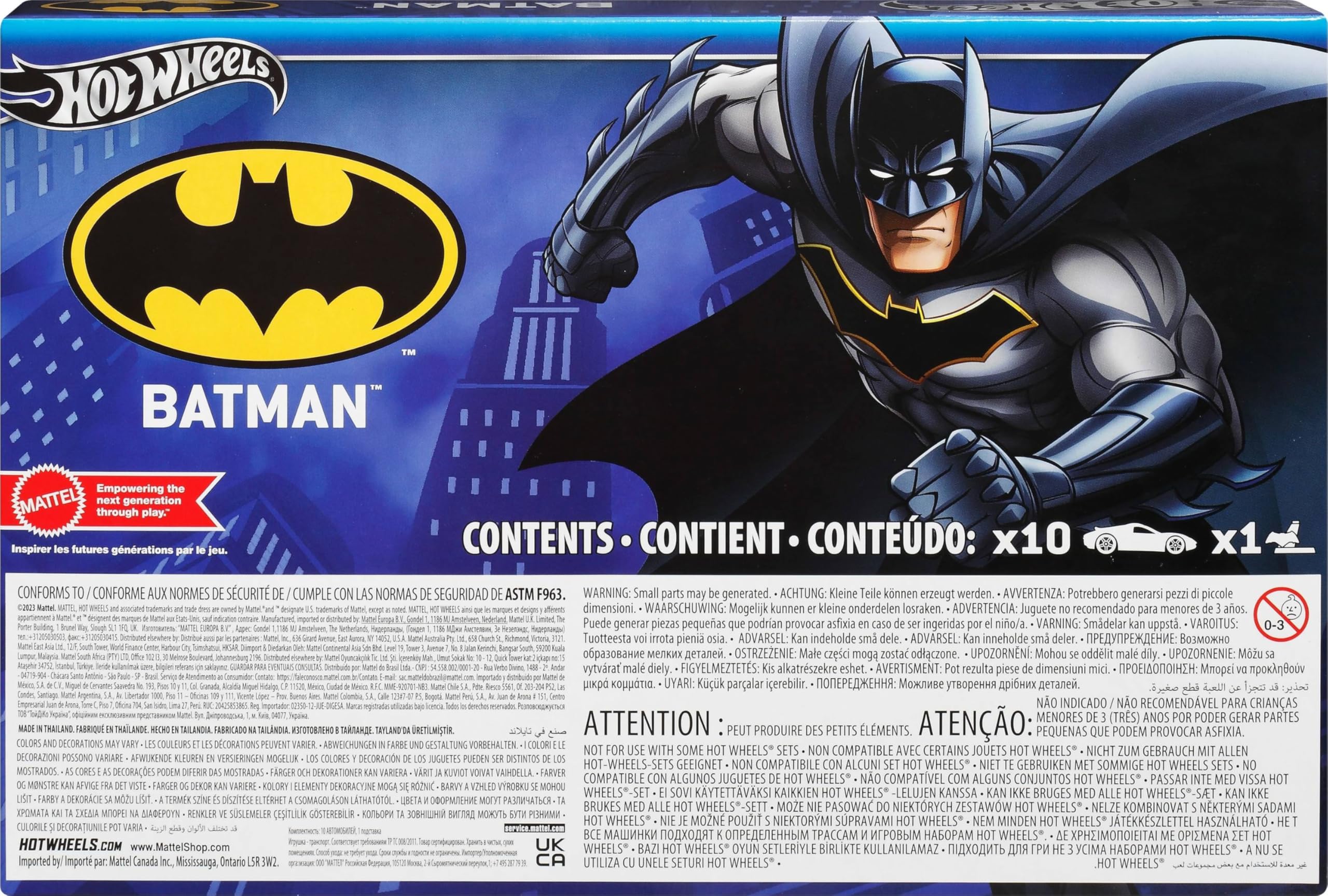 Hot Wheels Toy Cars, 10-Pack of Batman-Themed 1:64 Scale Die-Cast Vehicles, Popular Hero, Sidekick & Villain Castings from The Global Franchise - Image 3