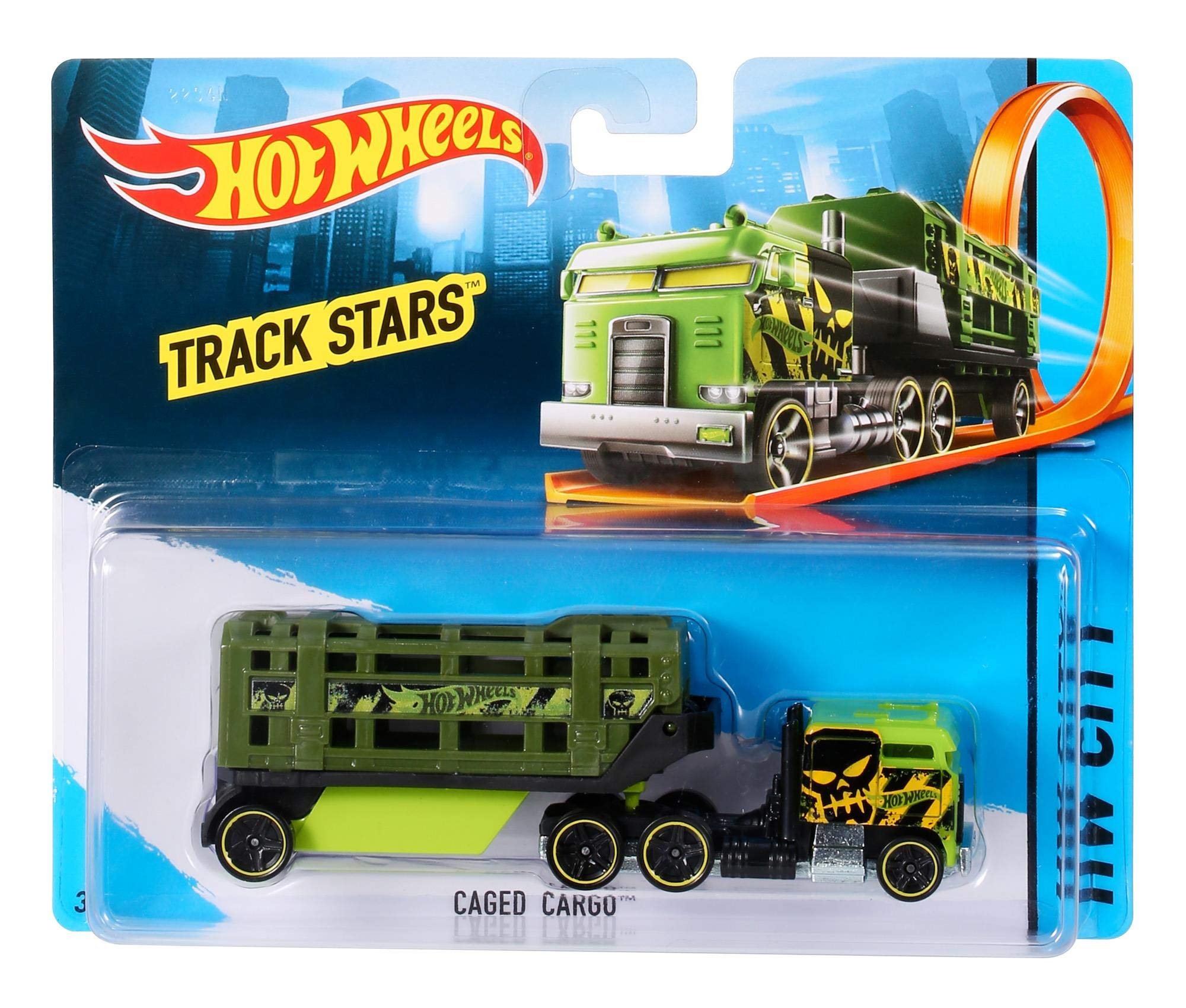 Hot Wheels Toy Truck & Car, Trackin' Trucks, 1:64 Scale Racing Rig & Car for On- & Off-Track Play (Styles May Vary) - Image 6