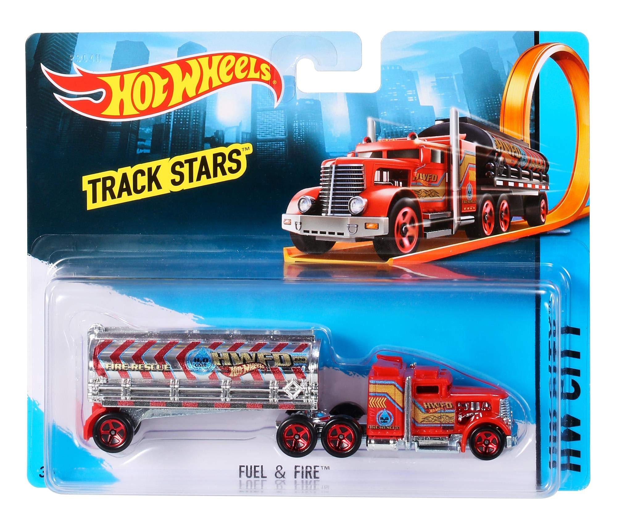 Hot Wheels Toy Truck & Car, Trackin' Trucks, 1:64 Scale Racing Rig & Car for On- & Off-Track Play (Styles May Vary) - Image 7