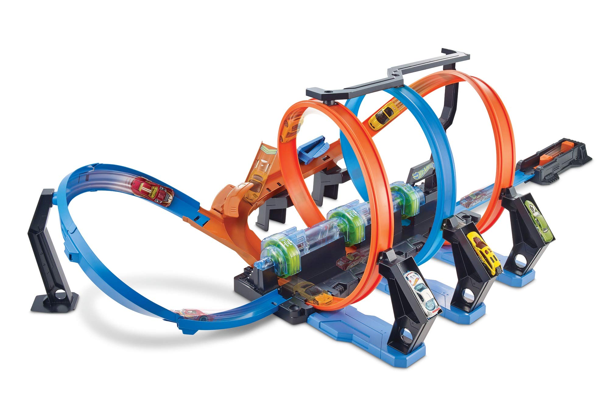 Hot Wheels Track Set and Toy Car, Large-Scale Motorized Track with 3 Corkscrew Loops, 3 Crash Zones and Toy Storage (Amazon Exclusive) - Image 10