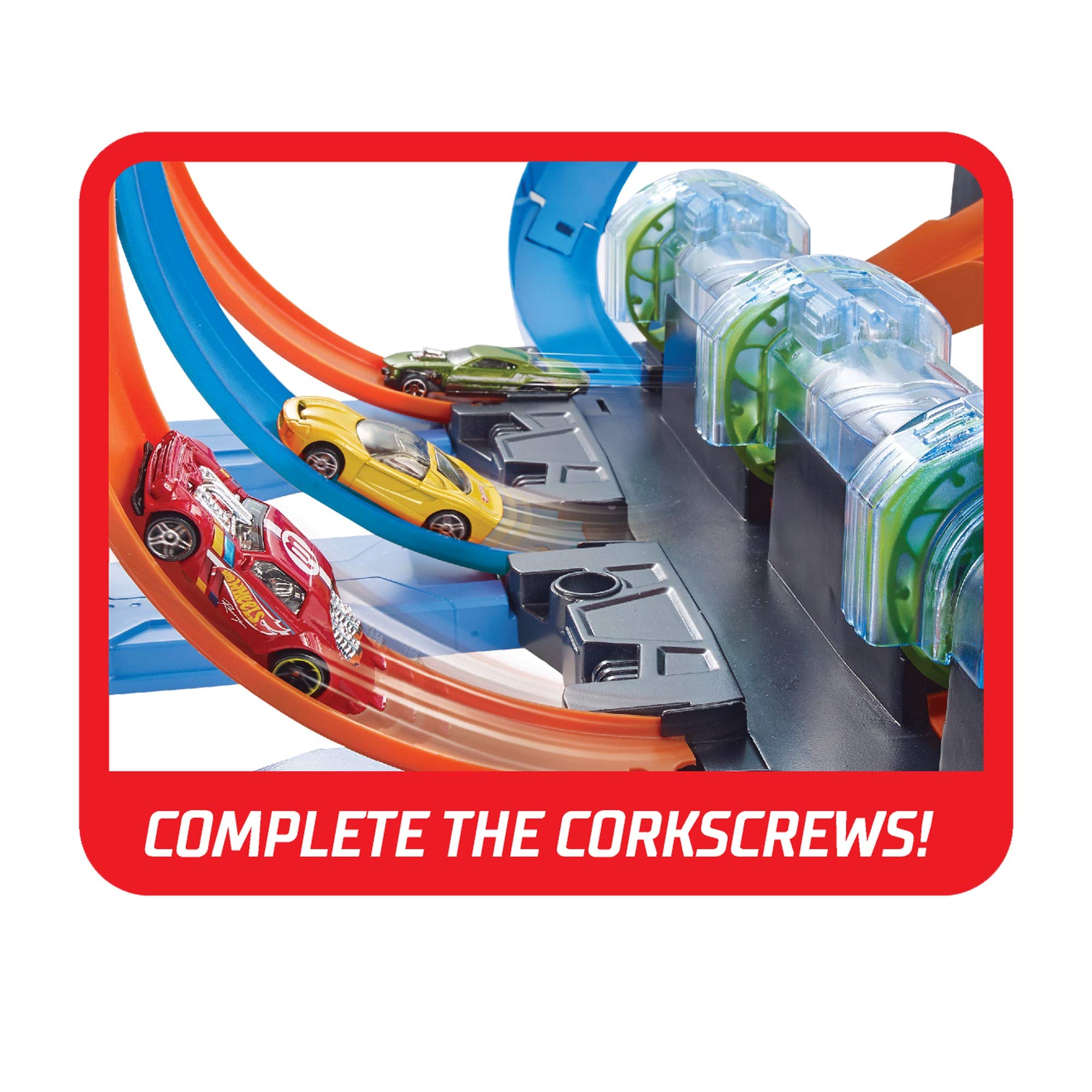 Hot Wheels Track Set and Toy Car, Large-Scale Motorized Track with 3 Corkscrew Loops, 3 Crash Zones and Toy Storage (Amazon Exclusive) - Image 12