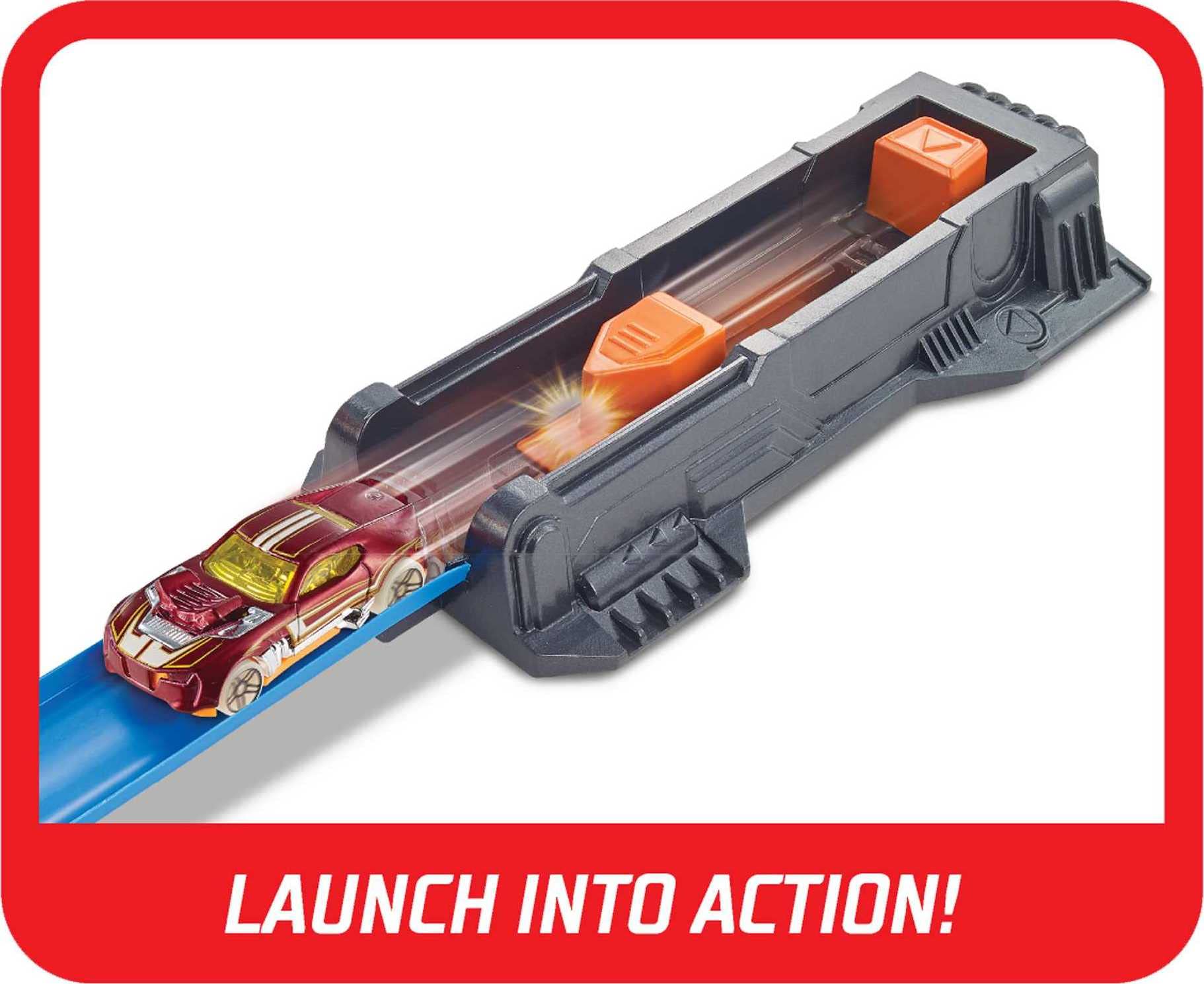 Hot Wheels Track Set and Toy Car, Large-Scale Motorized Track with 3 Corkscrew Loops, 3 Crash Zones and Toy Storage (Amazon Exclusive) - Image 3